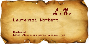 Laurentzi Norbert névjegykártya