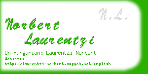 norbert laurentzi business card